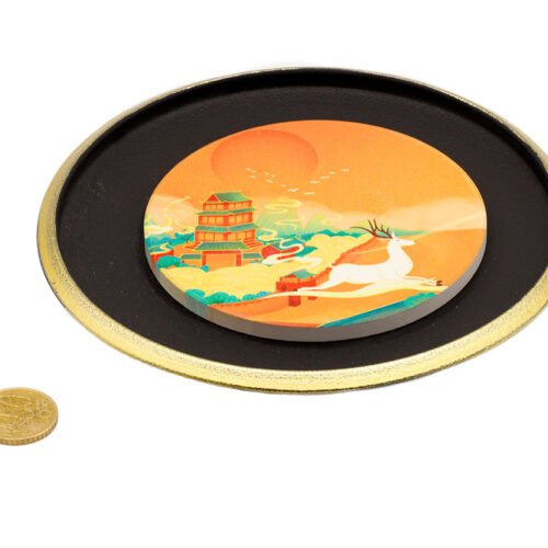 Apaļš tējas galds Gongfu tējas ceremonijai, tējas paplāte, chaban, # 93507