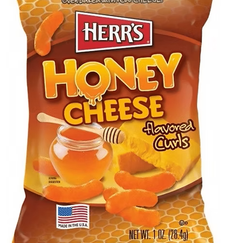 HERR'S Honey Cheese Curls kukurūzas uzkodas 28g