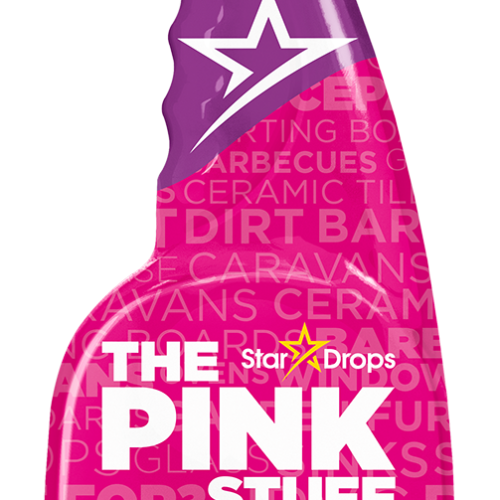 THE PINK STUFF logu un stiklu tīrīšanas līdzeklis ar rožu etiķi 750ml