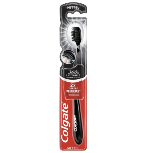 COLGATE 360° Charcoal Black Medium zobu birste
