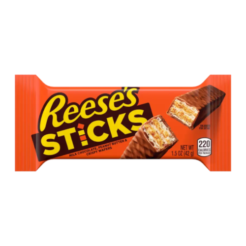 REESE'S Sticks vafeļu šokolādes batoniņš 42g
