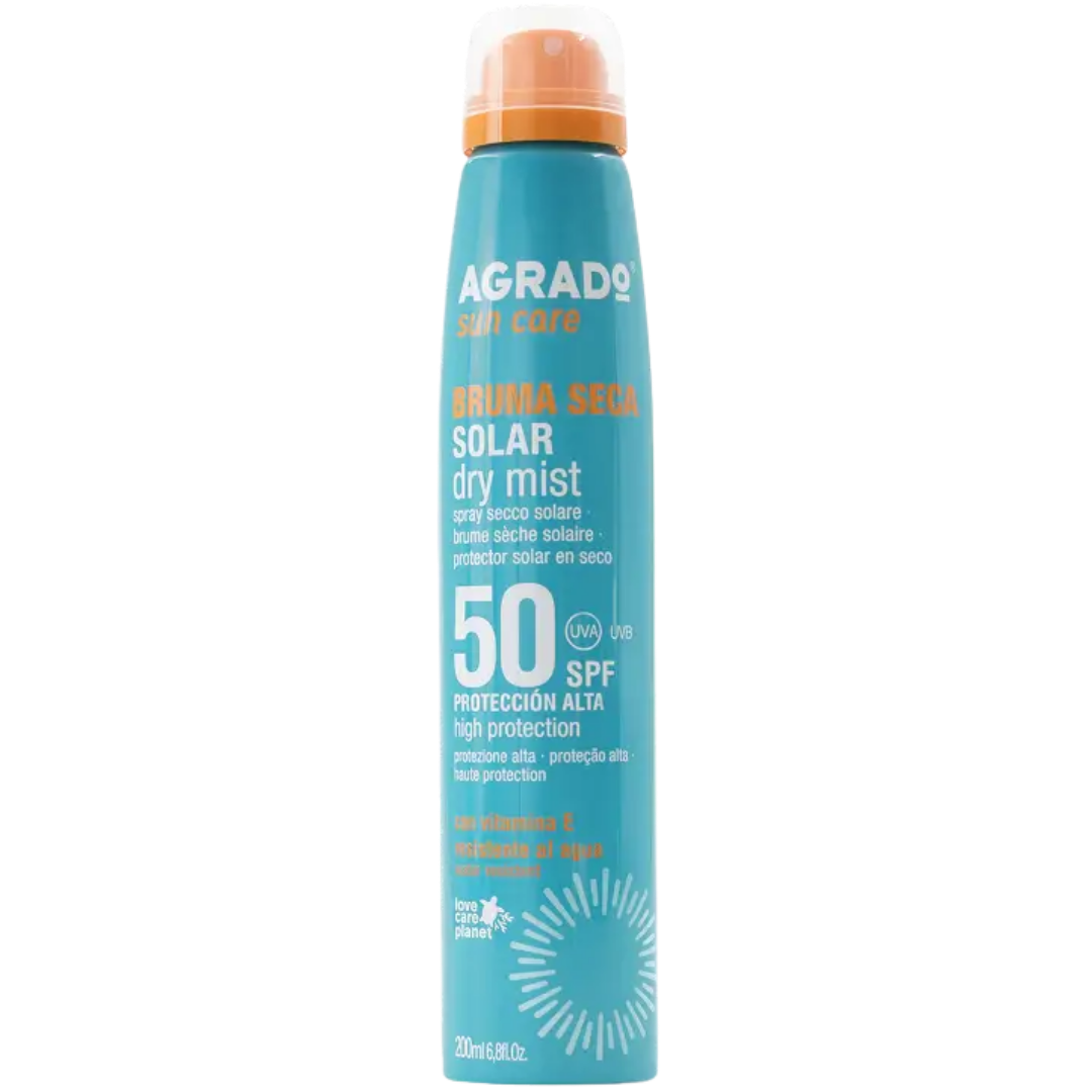 AGRADO Solar Dry Mist saules aizsarglīdzeklis - sprejs ar SPF50 200ml