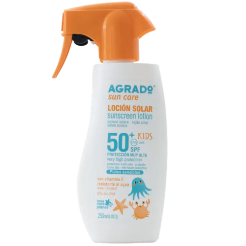 AGRADO Kids saules aizsarglīdzeklis - sprejs ar SPF50 250ml