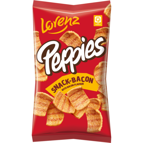 LORENZ PEPPIES kviešu uzkoda ar bekona garšu 75g