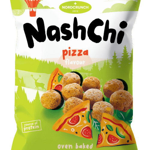 NASHCHI zirņu un auzu čipsi ar picas garšu 60g