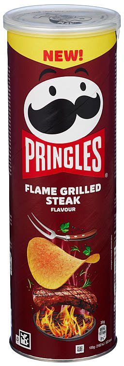 PRINGLES čipsi ar grilēta steika garšu