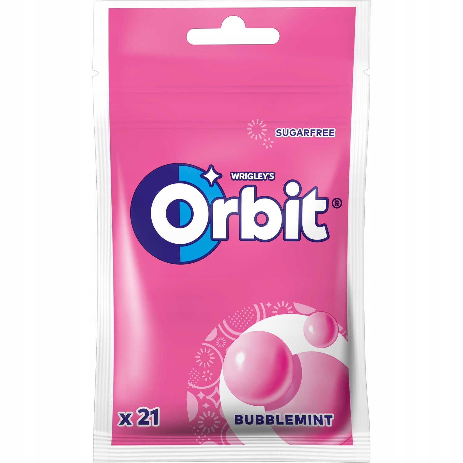 ORBIT BUBBLEMINT košļājamā gumija, paciņā 29g