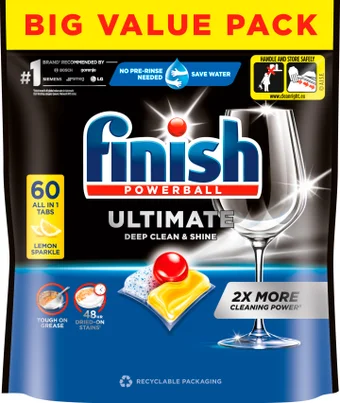 FINISH Ultimate All in 1 Lemon trauku mazgāšanas kapsulas 60gab