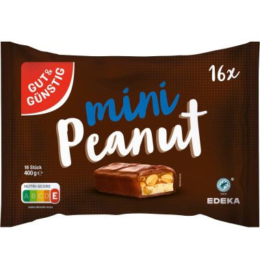 G&G Mini Peanut šokolādes batoniņi (16) 400g