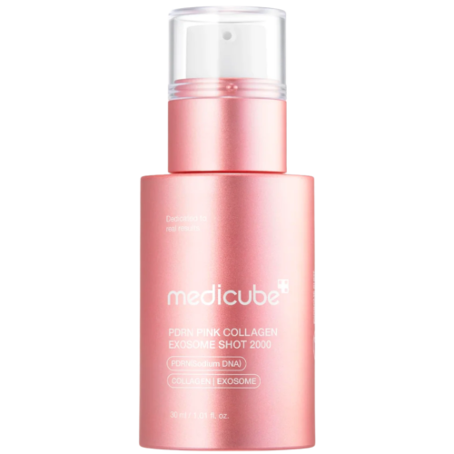 MEDICUBE PDRN Pink Collagen Exosome Shot 2000 serums sejas ādai ar mikroadatām 30ml