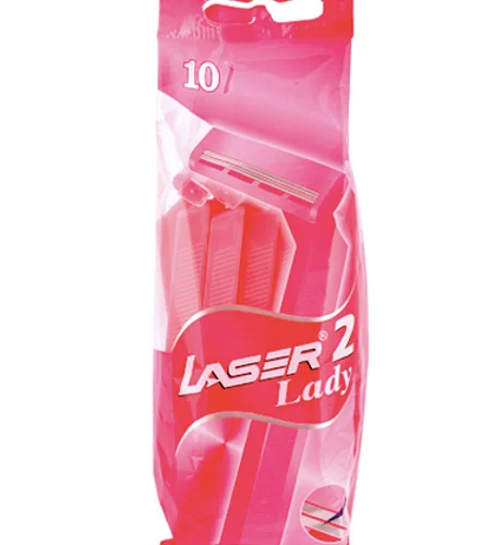 LASER 2-Blade vienreizlietojamie sieviešu skuvekļi 10gab