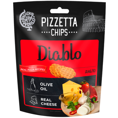 PIZZETTA CHIPS Diablo maizes uzkodas 70g