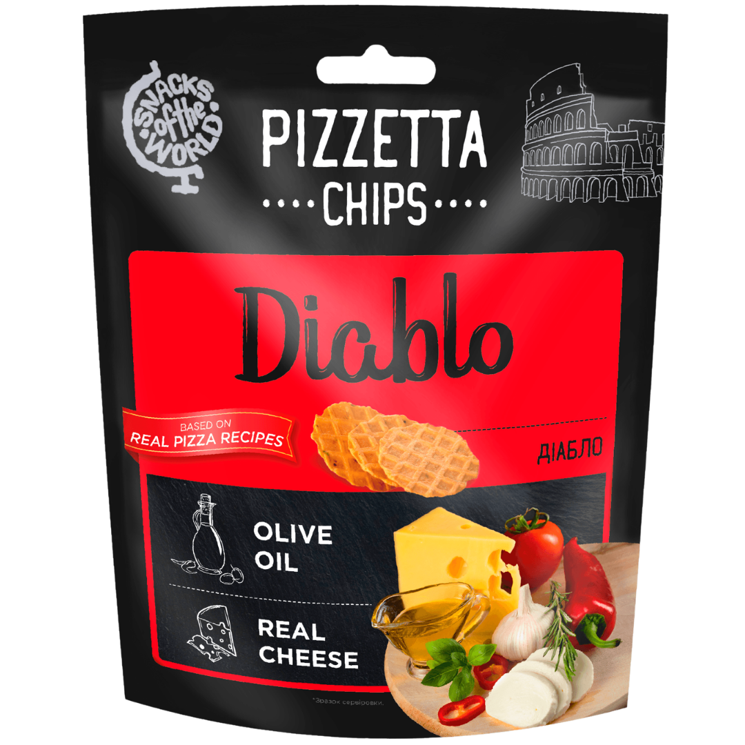 PIZZETTA CHIPS Diablo maizes uzkodas 70g