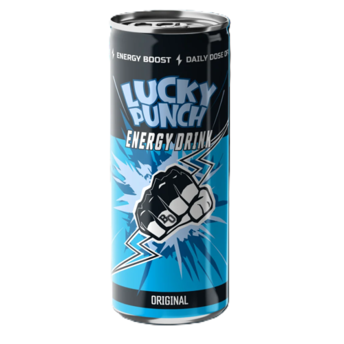 LUCKY PUNCH Enerģijas dzēriens, bundžiņā 330ml Termiņš: 27.06.2026
