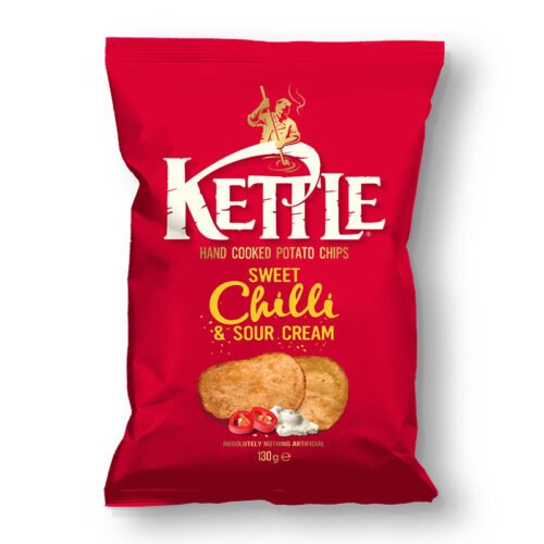 KETTLE Sweet Chili kartupeļu čipsi 130g
