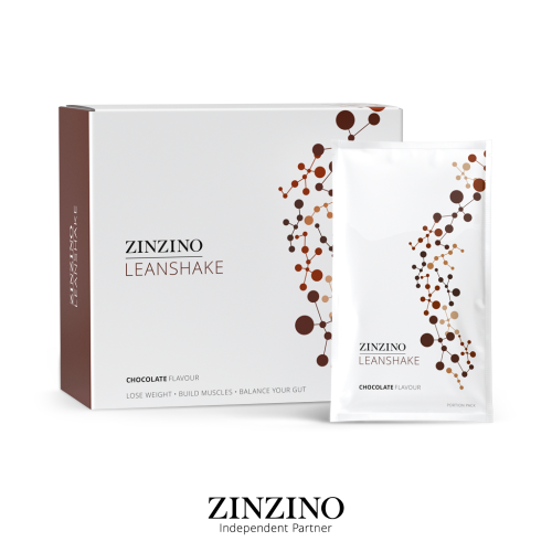 Zinzino LeanShake Chocolate Flavour Šokolādes garšas ēdienu aizvietotājs, 16x30g