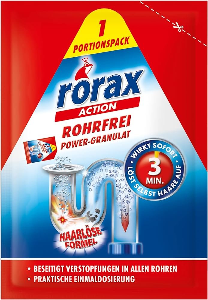 Rorax Rohrfrei granulas cauruļu tīrīšanai x60g