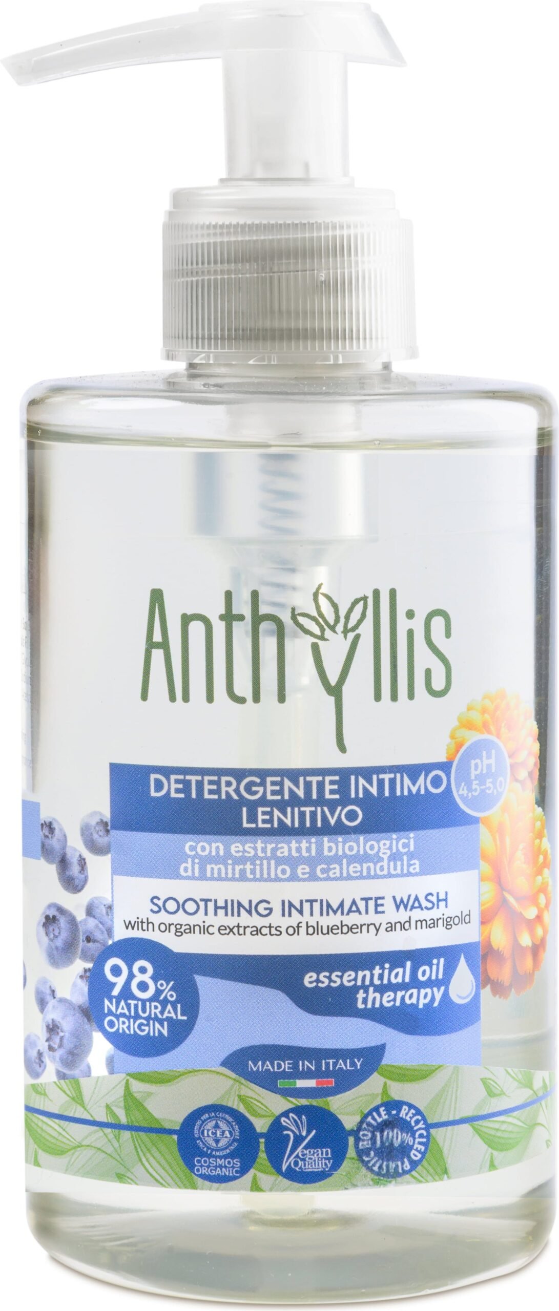 ANTHYLLIS intīmās higiēnas ziepes ar melleņu un kliņģerīšu ekstraktu 300ml