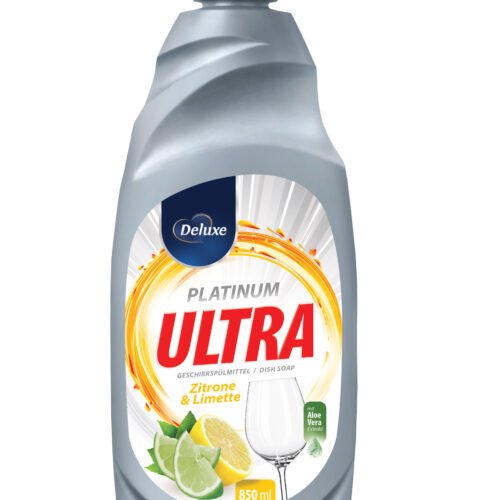 Deluxe Ultra Platinum trauku mazgāšanas līdzeklis ar citronu smaržu 850ml