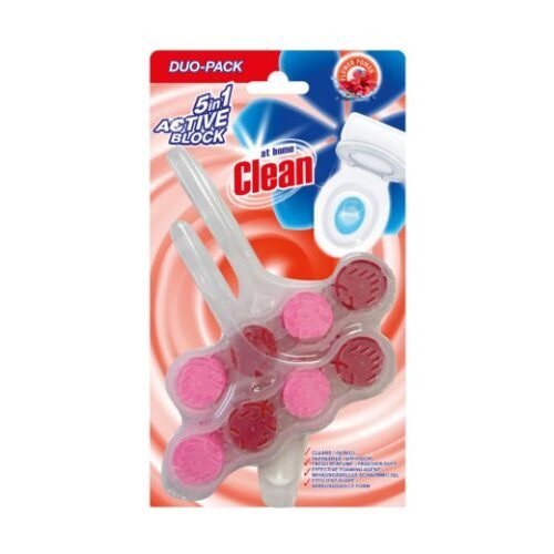 AT HOME Active tualetes skalošanas bloks ar ziedu aromātu 2x45g