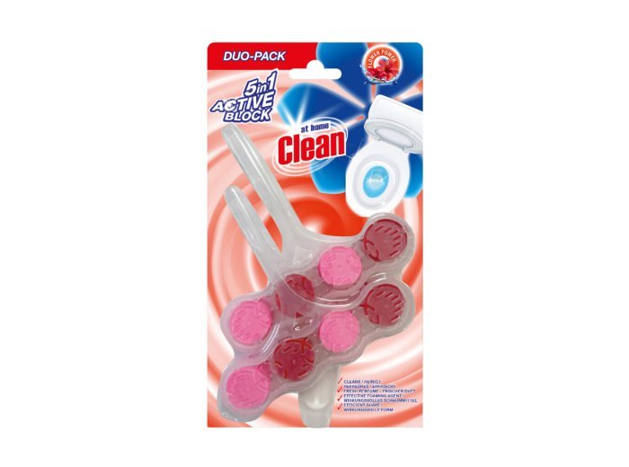 AT HOME Active tualetes skalošanas bloks ar ziedu aromātu 2x45g