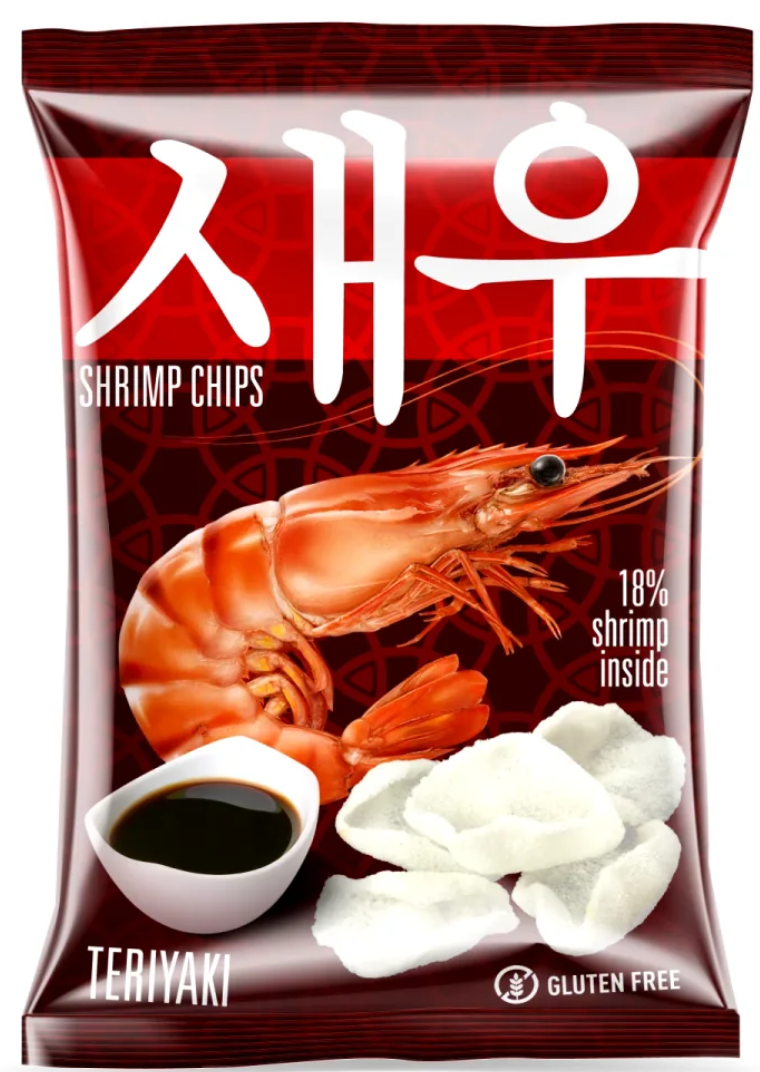 SHRIPS garneļu uzkodas ar Teriyaki garšu 50g