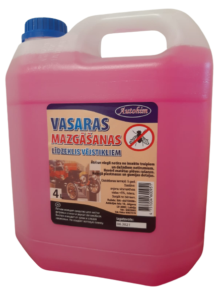 Vasaras vējstiklu mazgāšanas līdzeklis 4L