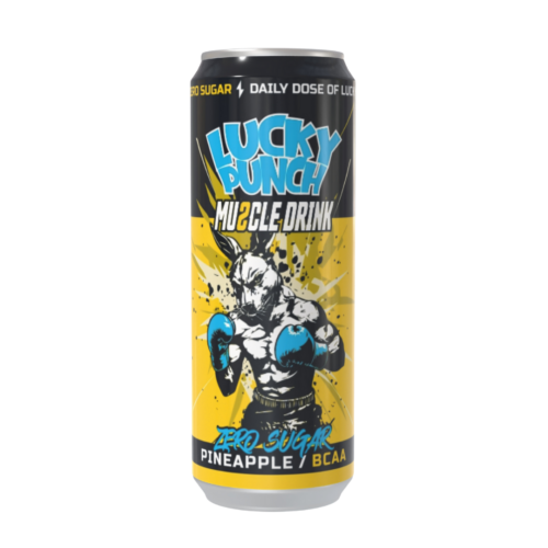 LUCKY PUNCH BCAA Pineapple Muscle Drink Zero dzēriens, bundžā 330ml