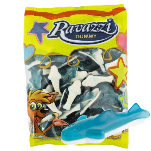RAVAZZI Blue sharks želejas konfektes 1000g