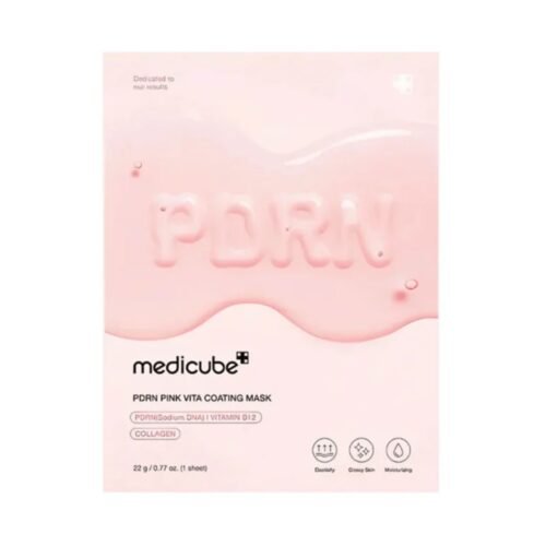 MEDICUBE PDRN Pink Vita Coating maska sejas ādai ar niacinamīdu 22g