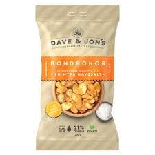 DAVE & JON'S grauzdētu Lauka pupu uzkodas Salt 100g