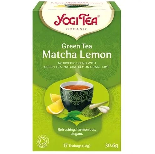 YOGI TEA Green Tea Matcha Lemon zaļā tēja 30.6g