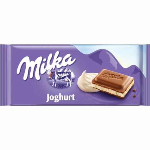 Milka alpu piena šokolāde ar jogurta krēma pildījumu 100g