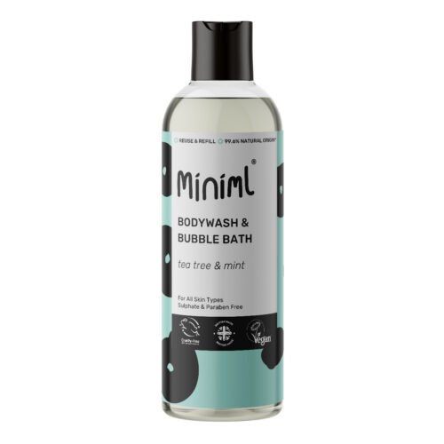 MINIML dušas želeja un vannas putas ar tējas koka un piparmētru aromātu 500ml