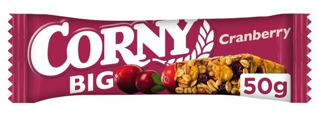 CORNY BIG dzērveņu musli batoniņš 50g
