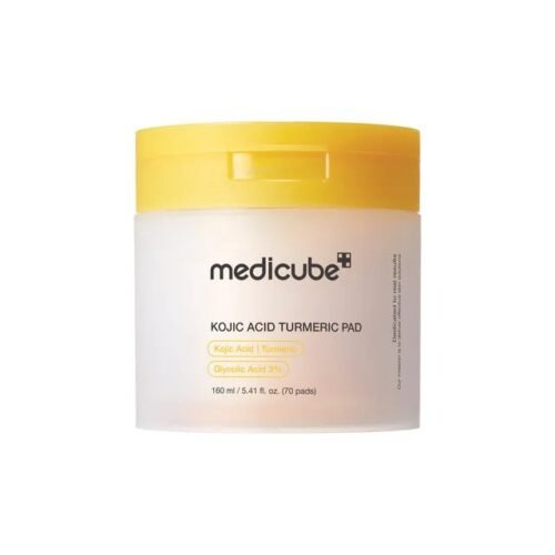 MEDICUBE Kojic Acid tonizējoši spilventiņi sejas ādai ar kojskābi un kurkumu 70gab 160ml