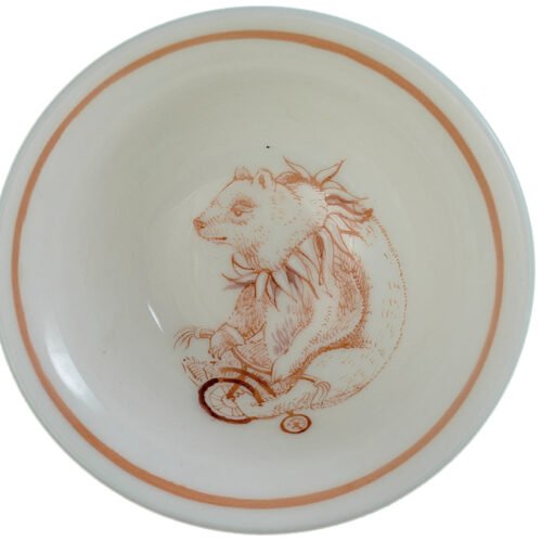 Krūze # 37063, porcelāns, Dehua, roku apgleznošana, 40 ml.