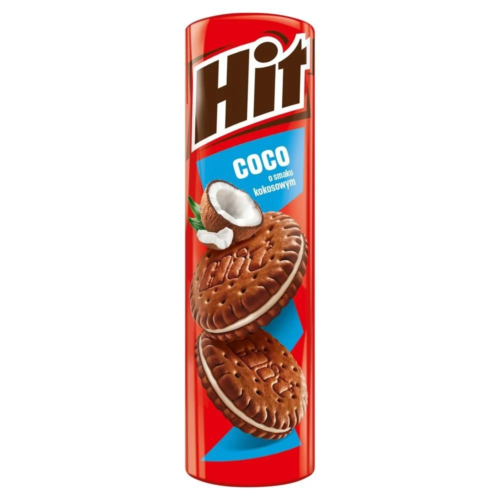 Hit šokolādes cepumi ar kokosriekstu garšas krēma pildījumu 220g