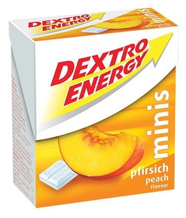 DEXTRO ENERGY Mini glikozes pastilas ar persika garšu un Vitamīnu C 50g