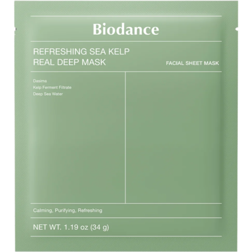 BIODANCE Refreshing Sea Kelp Real maska sejas ādai ar jūras aļģu ekstraktu 34g