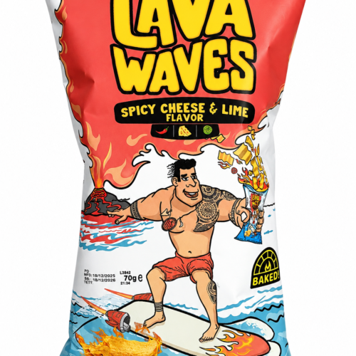 CLAIMONT Lava Wave Spicy Cheese&Lime kviešu uzkodas 70g