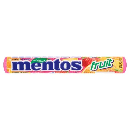MENTOS Fruit koļājamās konfektes 38g