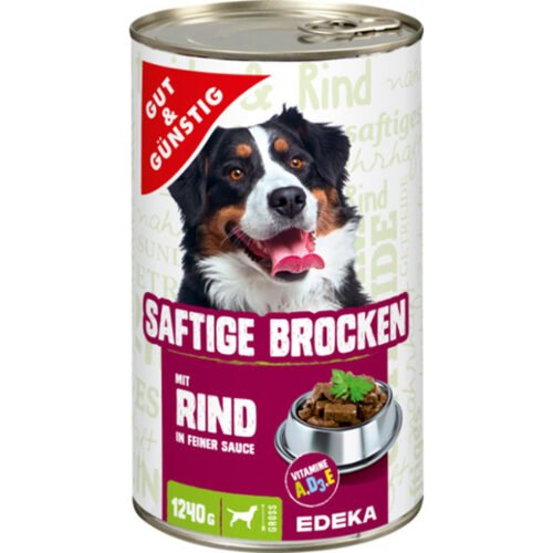 G&G Saftige Brocken Rind konserēta suņu barība ar liellopu 1240g