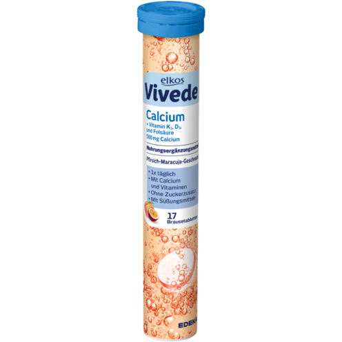 Elkos Vivede Calcium šķīstošas tabletes ar kalciju x17 102g