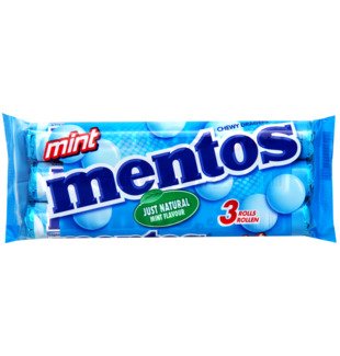 Mentos mint chewy piparmētras konkfektes 3 iepakojumu komplekts 114g