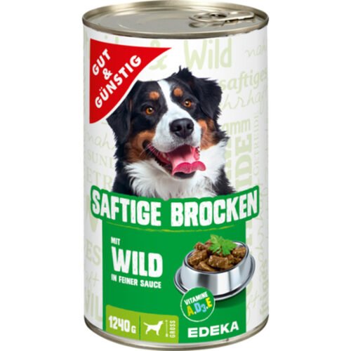 G&G Saftige Brocken Wild konservi suņiem ar meža gaļu 1240g