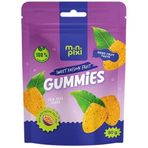 MINI PIXI Dried Passion fruit želejas konfektes 80g