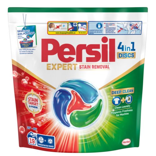 PERSIL Discs 4in1 Expert Stain Removal veļas mazgāšanas kapsulas 19gab