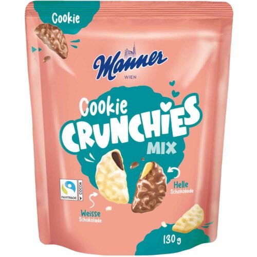 MANNER Cookies Crunchies cepumi šokolādes glazūrā 130 g