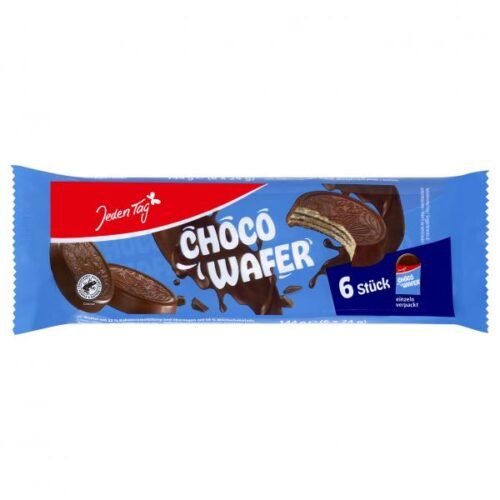 JEDEN TAG Choco Wafer vafeles šokolādes glazūrā 144g